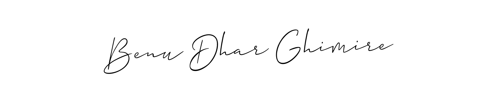 This is the best signature style for the Benu Dhar Ghimire name. Also you like these signature font (Allison_Script). Mix name signature. Benu Dhar Ghimire signature style 2 images and pictures png