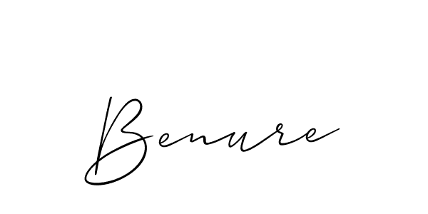 Use a signature maker to create a handwritten signature online. With this signature software, you can design (Allison_Script) your own signature for name Benure. Benure signature style 2 images and pictures png