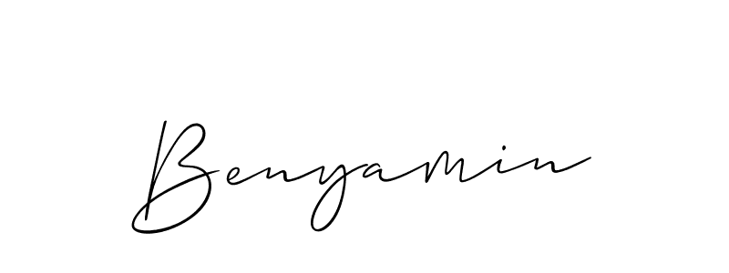 Create a beautiful signature design for name Benyamin. With this signature (Allison_Script) fonts, you can make a handwritten signature for free. Benyamin signature style 2 images and pictures png
