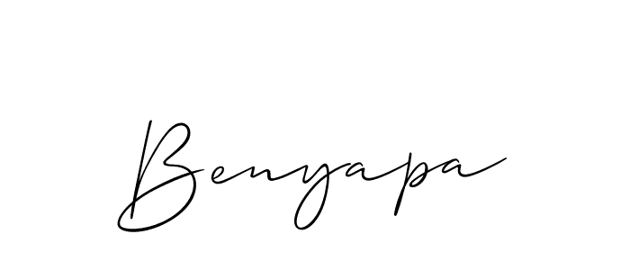 Design your own signature with our free online signature maker. With this signature software, you can create a handwritten (Allison_Script) signature for name Benyapa. Benyapa signature style 2 images and pictures png