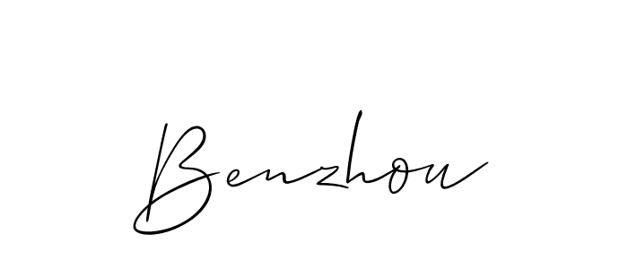 How to make Benzhou signature? Allison_Script is a professional autograph style. Create handwritten signature for Benzhou name. Benzhou signature style 2 images and pictures png