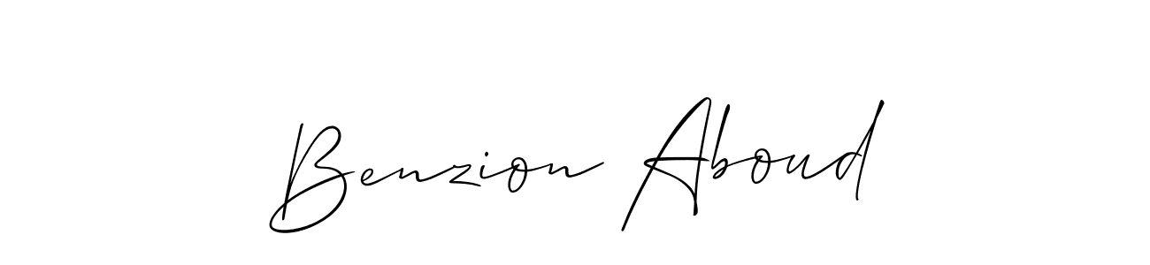 Design your own signature with our free online signature maker. With this signature software, you can create a handwritten (Allison_Script) signature for name Benzion Aboud. Benzion Aboud signature style 2 images and pictures png