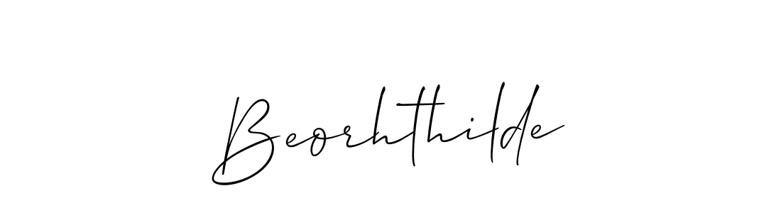 It looks lik you need a new signature style for name Beorhthilde. Design unique handwritten (Allison_Script) signature with our free signature maker in just a few clicks. Beorhthilde signature style 2 images and pictures png