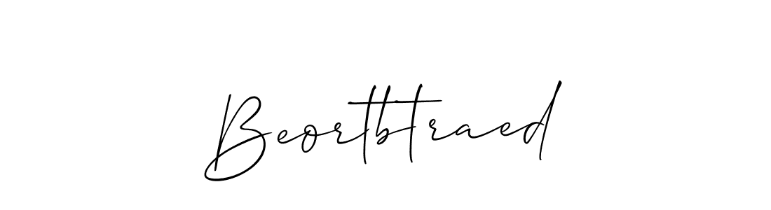 if you are searching for the best signature style for your name Beortbtraed. so please give up your signature search. here we have designed multiple signature styles  using Allison_Script. Beortbtraed signature style 2 images and pictures png