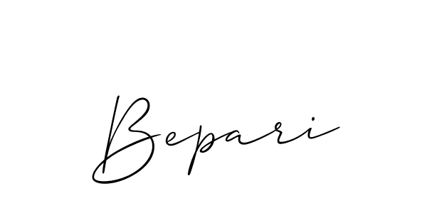 Create a beautiful signature design for name Bepari. With this signature (Allison_Script) fonts, you can make a handwritten signature for free. Bepari signature style 2 images and pictures png