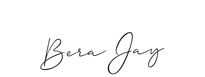 Design your own signature with our free online signature maker. With this signature software, you can create a handwritten (Allison_Script) signature for name Bera Jay. Bera Jay signature style 2 images and pictures png