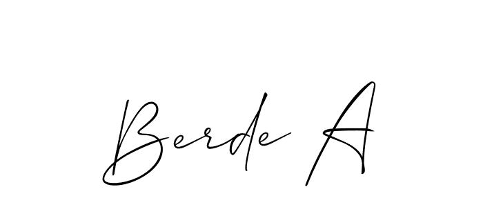 Best and Professional Signature Style for Berde A. Allison_Script Best Signature Style Collection. Berde A signature style 2 images and pictures png