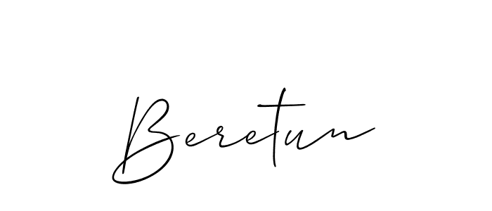 Beretun stylish signature style. Best Handwritten Sign (Allison_Script) for my name. Handwritten Signature Collection Ideas for my name Beretun. Beretun signature style 2 images and pictures png