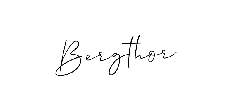 Create a beautiful signature design for name Bergthor. With this signature (Allison_Script) fonts, you can make a handwritten signature for free. Bergthor signature style 2 images and pictures png