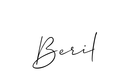 Create a beautiful signature design for name Beril. With this signature (Allison_Script) fonts, you can make a handwritten signature for free. Beril signature style 2 images and pictures png