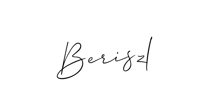 It looks lik you need a new signature style for name Beriszl. Design unique handwritten (Allison_Script) signature with our free signature maker in just a few clicks. Beriszl signature style 2 images and pictures png