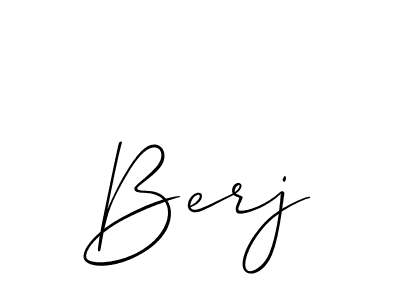 Make a beautiful signature design for name Berj. With this signature (Allison_Script) style, you can create a handwritten signature for free. Berj signature style 2 images and pictures png