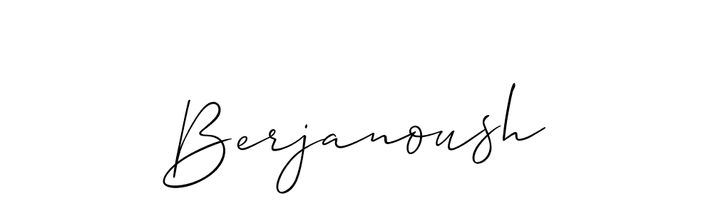 Make a beautiful signature design for name Berjanoush. With this signature (Allison_Script) style, you can create a handwritten signature for free. Berjanoush signature style 2 images and pictures png