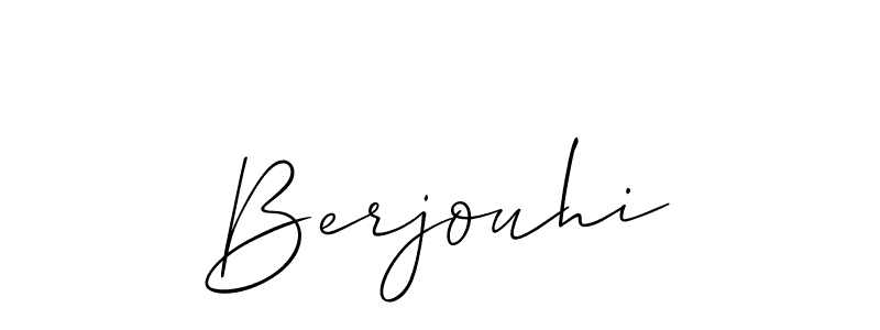 Make a beautiful signature design for name Berjouhi. With this signature (Allison_Script) style, you can create a handwritten signature for free. Berjouhi signature style 2 images and pictures png