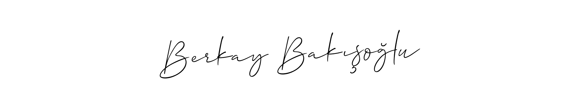 if you are searching for the best signature style for your name Berkay Bakışoğlu. so please give up your signature search. here we have designed multiple signature styles  using Allison_Script. Berkay Bakışoğlu signature style 2 images and pictures png