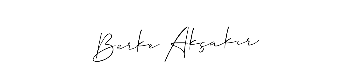 Use a signature maker to create a handwritten signature online. With this signature software, you can design (Allison_Script) your own signature for name Berke Akçakır. Berke Akçakır signature style 2 images and pictures png