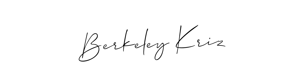 Best and Professional Signature Style for Berkeley Kriz. Allison_Script Best Signature Style Collection. Berkeley Kriz signature style 2 images and pictures png