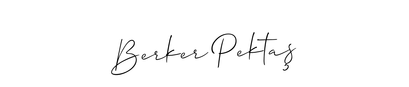 Use a signature maker to create a handwritten signature online. With this signature software, you can design (Allison_Script) your own signature for name Berker Pektaş. Berker Pektaş signature style 2 images and pictures png