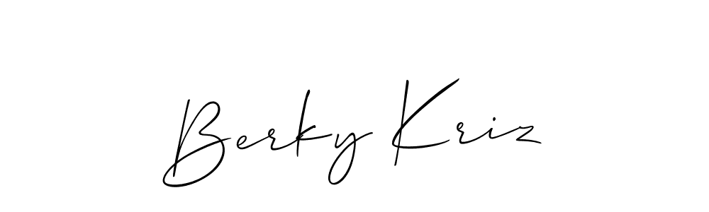 if you are searching for the best signature style for your name Berky Kriz. so please give up your signature search. here we have designed multiple signature styles  using Allison_Script. Berky Kriz signature style 2 images and pictures png