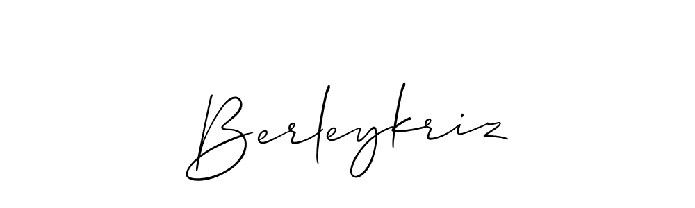 Design your own signature with our free online signature maker. With this signature software, you can create a handwritten (Allison_Script) signature for name Berleykriz. Berleykriz signature style 2 images and pictures png