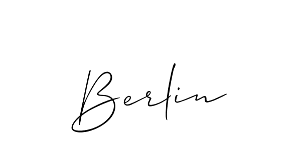 Create a beautiful signature design for name Berlin. With this signature (Allison_Script) fonts, you can make a handwritten signature for free. Berlin signature style 2 images and pictures png