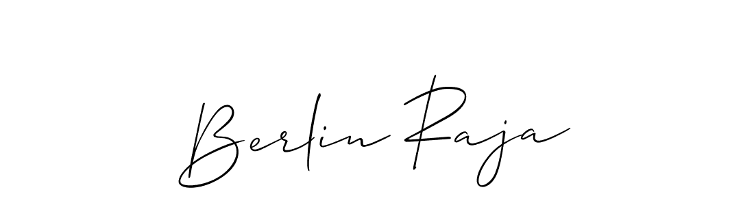Design your own signature with our free online signature maker. With this signature software, you can create a handwritten (Allison_Script) signature for name Berlin Raja. Berlin Raja signature style 2 images and pictures png