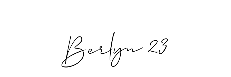 Best and Professional Signature Style for Berlyn 23. Allison_Script Best Signature Style Collection. Berlyn 23 signature style 2 images and pictures png