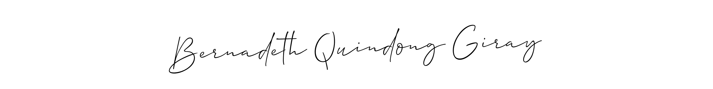 Make a short Bernadeth Quindong Giray signature style. Manage your documents anywhere anytime using Allison_Script. Create and add eSignatures, submit forms, share and send files easily. Bernadeth Quindong Giray signature style 2 images and pictures png