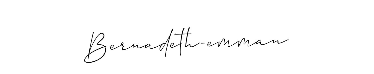 How to make Bernadeth-emman signature? Allison_Script is a professional autograph style. Create handwritten signature for Bernadeth-emman name. Bernadeth-emman signature style 2 images and pictures png
