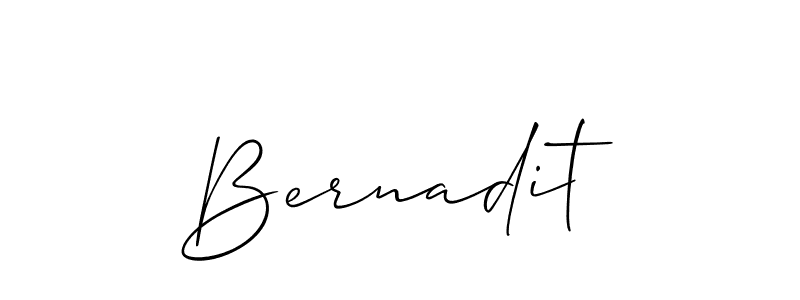 Create a beautiful signature design for name Bernadit. With this signature (Allison_Script) fonts, you can make a handwritten signature for free. Bernadit signature style 2 images and pictures png