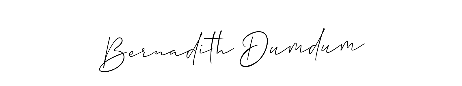 How to make Bernadith Dumdum signature? Allison_Script is a professional autograph style. Create handwritten signature for Bernadith Dumdum name. Bernadith Dumdum signature style 2 images and pictures png