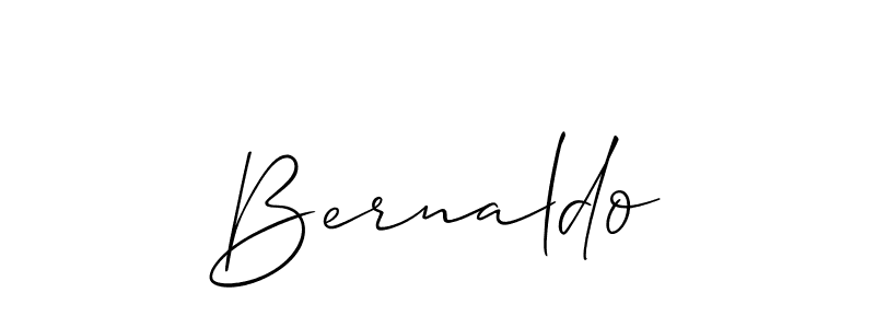 Use a signature maker to create a handwritten signature online. With this signature software, you can design (Allison_Script) your own signature for name Bernaldo. Bernaldo signature style 2 images and pictures png
