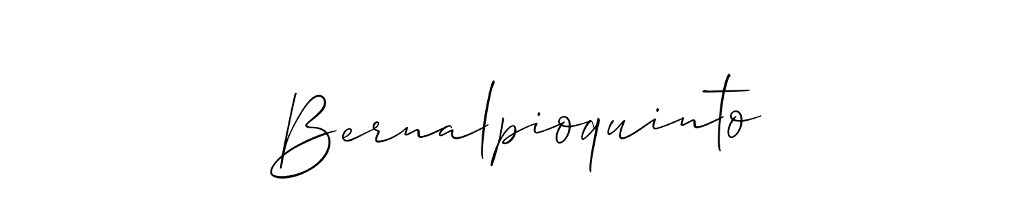 Use a signature maker to create a handwritten signature online. With this signature software, you can design (Allison_Script) your own signature for name Bernalpioquinto. Bernalpioquinto signature style 2 images and pictures png