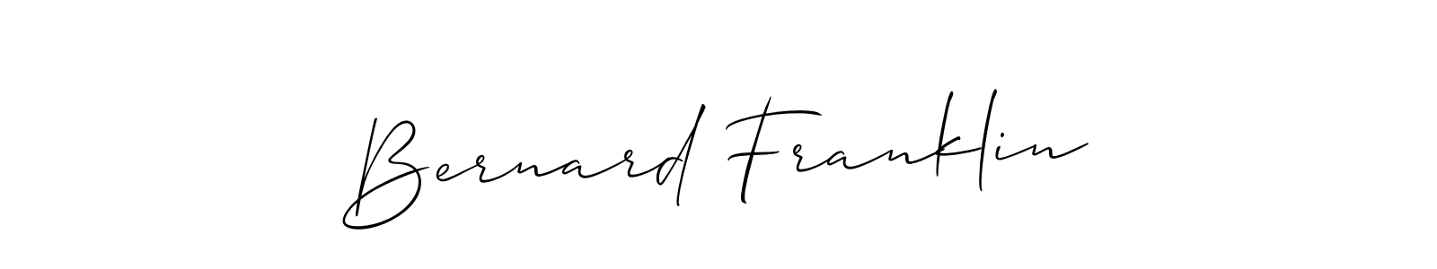 How to make Bernard Franklin name signature. Use Allison_Script style for creating short signs online. This is the latest handwritten sign. Bernard Franklin signature style 2 images and pictures png