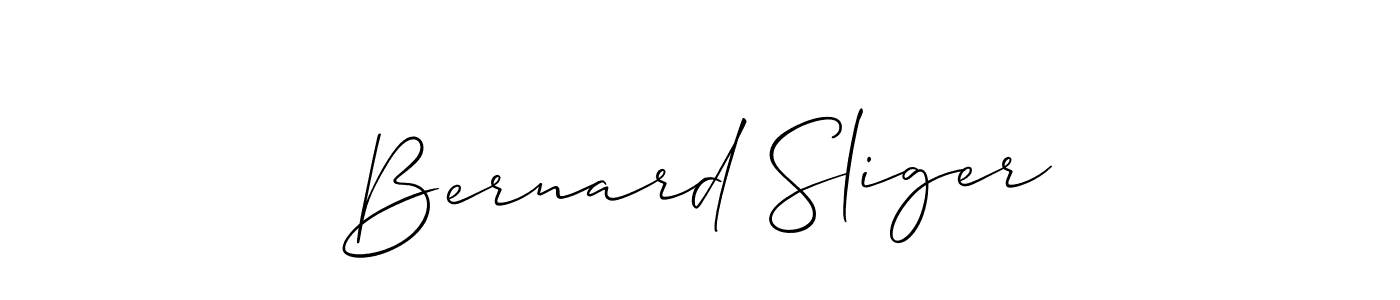 You should practise on your own different ways (Allison_Script) to write your name (Bernard Sliger) in signature. don't let someone else do it for you. Bernard Sliger signature style 2 images and pictures png