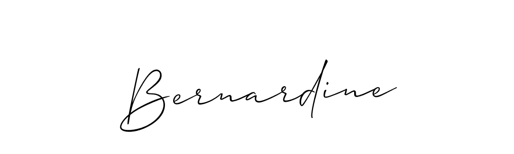 Create a beautiful signature design for name Bernardine. With this signature (Allison_Script) fonts, you can make a handwritten signature for free. Bernardine signature style 2 images and pictures png