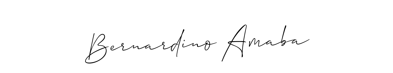 Create a beautiful signature design for name Bernardino Amaba. With this signature (Allison_Script) fonts, you can make a handwritten signature for free. Bernardino Amaba signature style 2 images and pictures png