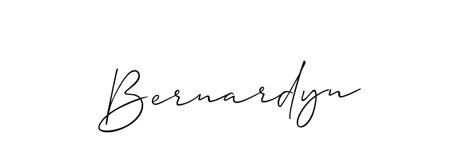 How to make Bernardyn signature? Allison_Script is a professional autograph style. Create handwritten signature for Bernardyn name. Bernardyn signature style 2 images and pictures png