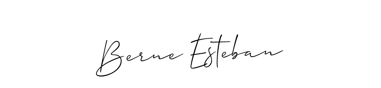 You should practise on your own different ways (Allison_Script) to write your name (Berne Esteban) in signature. don't let someone else do it for you. Berne Esteban signature style 2 images and pictures png