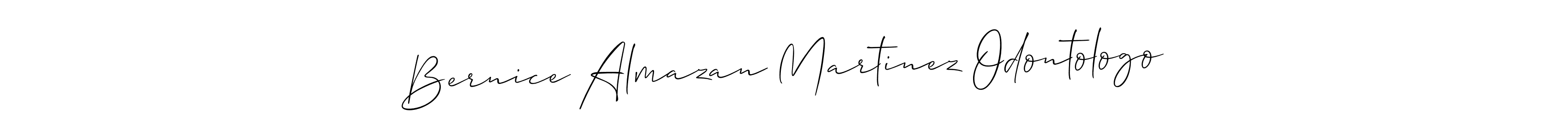 How to make Bernice Almazan Martinez Odontologo name signature. Use Allison_Script style for creating short signs online. This is the latest handwritten sign. Bernice Almazan Martinez Odontologo signature style 2 images and pictures png