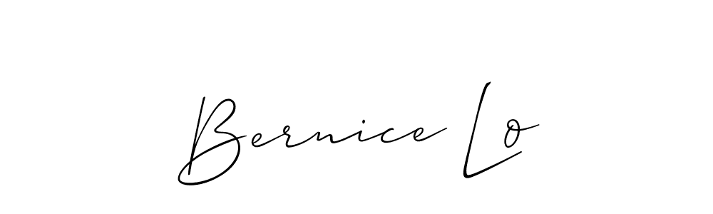 Design your own signature with our free online signature maker. With this signature software, you can create a handwritten (Allison_Script) signature for name Bernice Lo. Bernice Lo signature style 2 images and pictures png