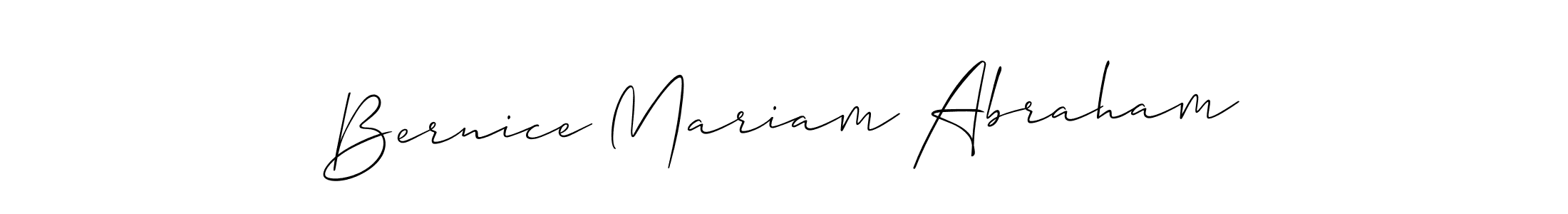 Bernice Mariam Abraham stylish signature style. Best Handwritten Sign (Allison_Script) for my name. Handwritten Signature Collection Ideas for my name Bernice Mariam Abraham. Bernice Mariam Abraham signature style 2 images and pictures png