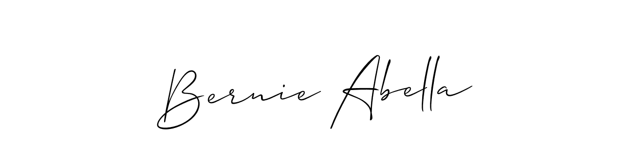 How to make Bernie Abella signature? Allison_Script is a professional autograph style. Create handwritten signature for Bernie Abella name. Bernie Abella signature style 2 images and pictures png