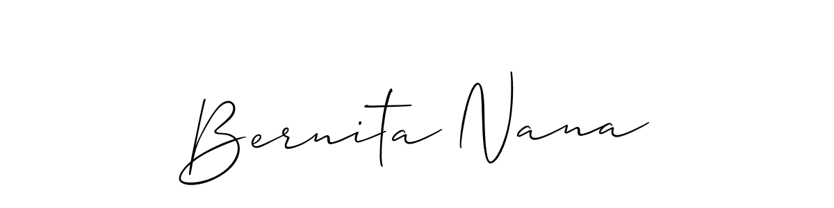 It looks lik you need a new signature style for name Bernita Nana. Design unique handwritten (Allison_Script) signature with our free signature maker in just a few clicks. Bernita Nana signature style 2 images and pictures png