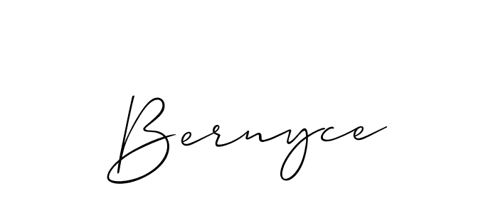 The best way (Allison_Script) to make a short signature is to pick only two or three words in your name. The name Bernyce include a total of six letters. For converting this name. Bernyce signature style 2 images and pictures png