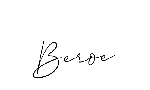 How to make Beroe name signature. Use Allison_Script style for creating short signs online. This is the latest handwritten sign. Beroe signature style 2 images and pictures png