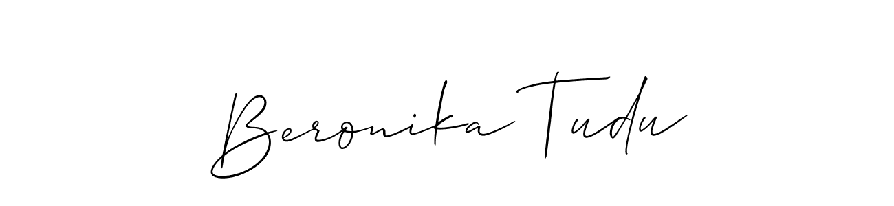 Design your own signature with our free online signature maker. With this signature software, you can create a handwritten (Allison_Script) signature for name Beronika Tudu. Beronika Tudu signature style 2 images and pictures png