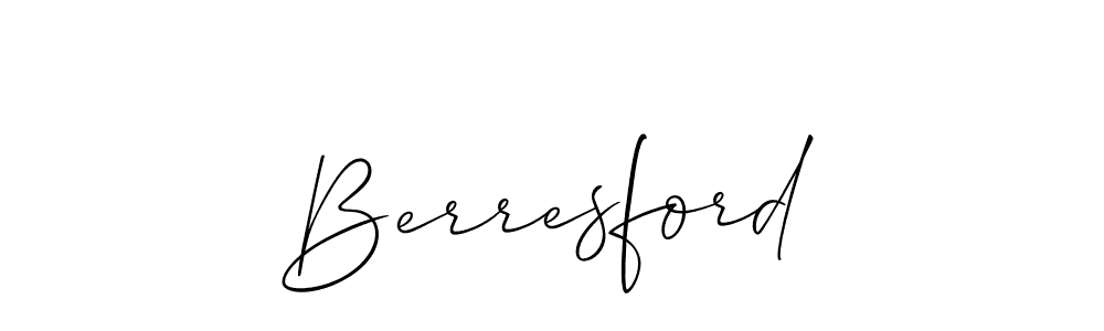 You should practise on your own different ways (Allison_Script) to write your name (Berresford) in signature. don't let someone else do it for you. Berresford signature style 2 images and pictures png