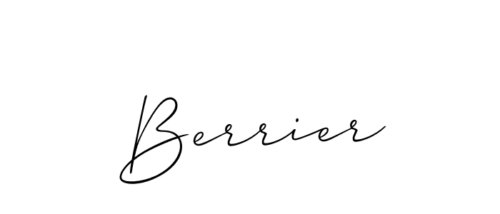 You should practise on your own different ways (Allison_Script) to write your name (Berrier) in signature. don't let someone else do it for you. Berrier signature style 2 images and pictures png