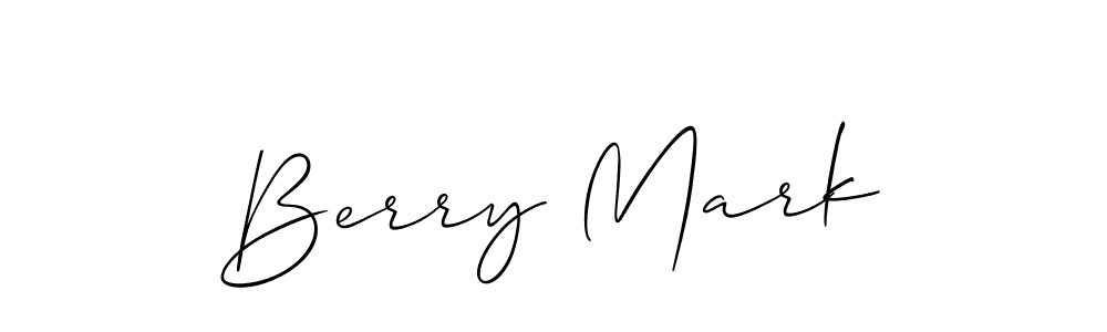 How to make Berry Mark name signature. Use Allison_Script style for creating short signs online. This is the latest handwritten sign. Berry Mark signature style 2 images and pictures png